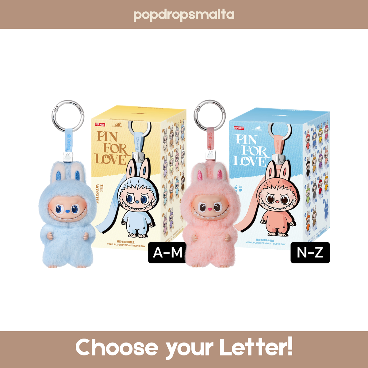 The monsters (labubu) - Pin for love (A-Z) PICK YOUR LETTER