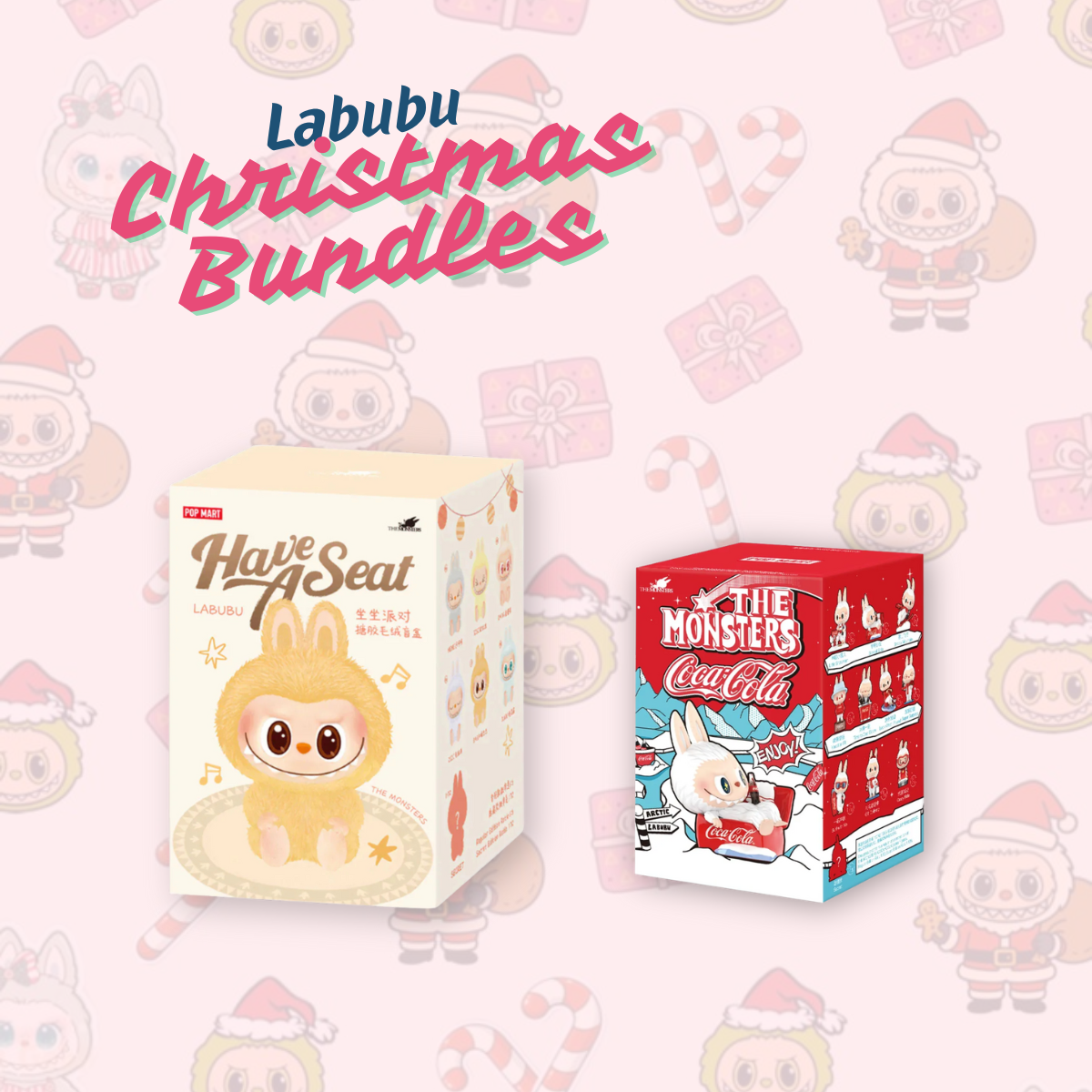 The Monsters (Labubu) - Christmas Bundle: Have A Seat + Coca Cola Figure